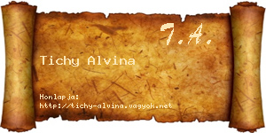 Tichy Alvina névjegykártya